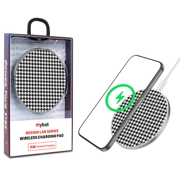 MyBat Design Lab Series Wireless Charging Pad - Silver - Classic Houndstooth - MCGWIRC22SL-215-1.jpg