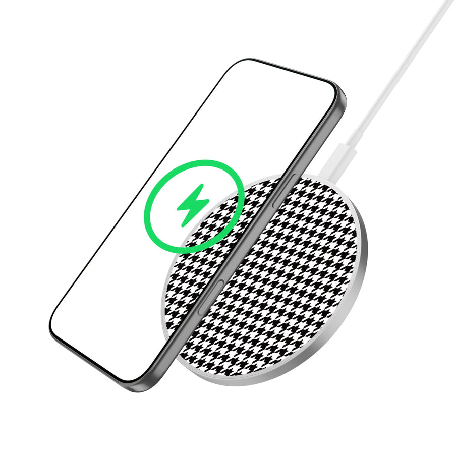 MyBat Design Lab Series Wireless Charging Pad - Silver - Classic Houndstooth - MCGWIRC22SL-215-2.jpg