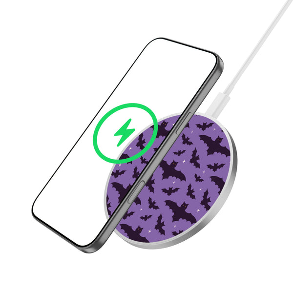 MyBat Design Lab Series Wireless Charging Pad - Silver - Flying Bats - MCGWIRC22SL-220-2.jpg