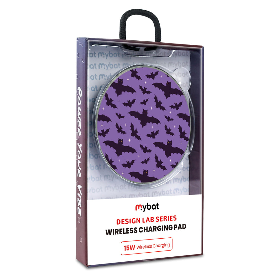MyBat Design Lab Series Wireless Charging Pad - Silver - Flying Bats - MCGWIRC22SL-220-9.jpg