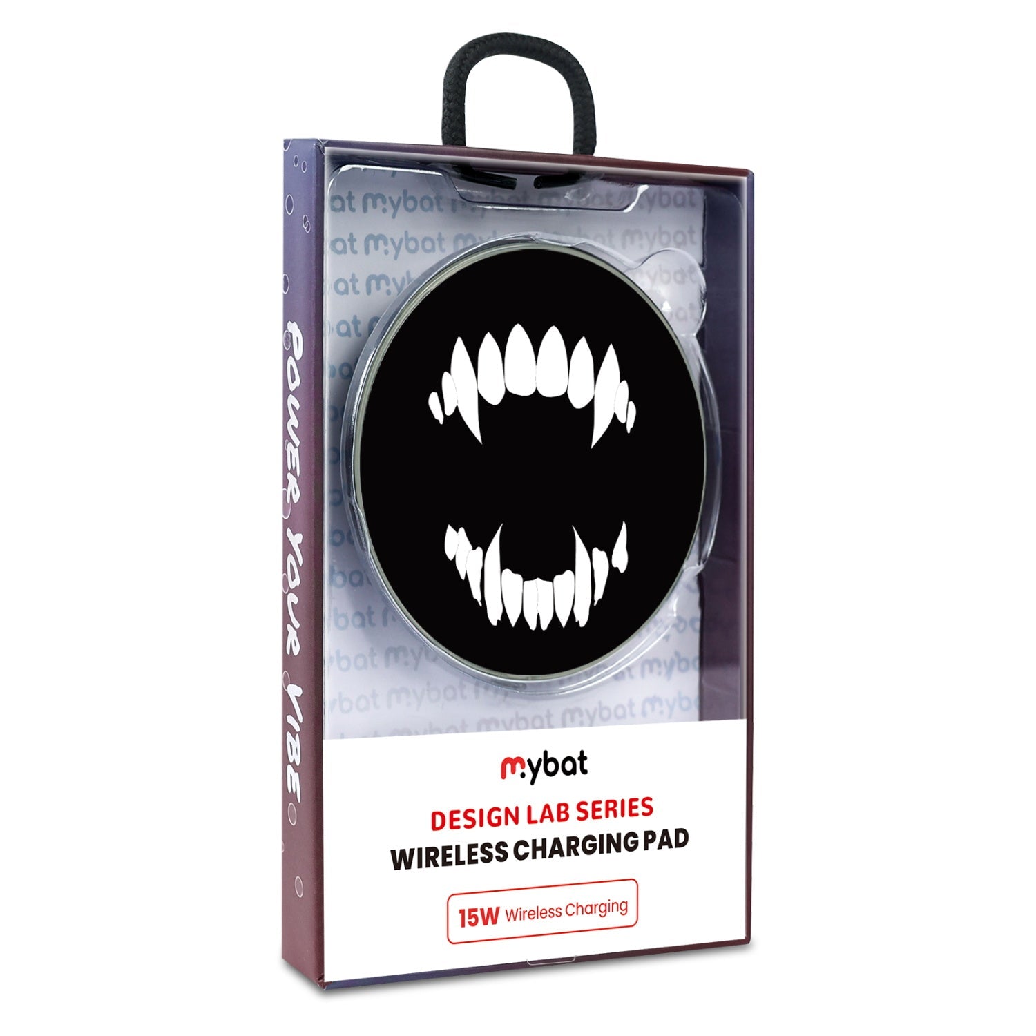 MyBat Design Lab Series Wireless Charging Pad - Silver - Vampire Fangs