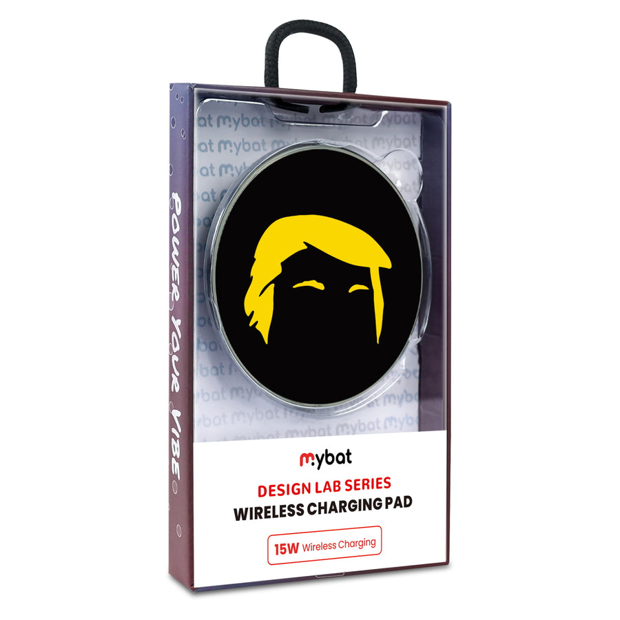 MyBat Design Lab Series Wireless Charging Pad - Silver - Trump Golden Silhouette - MCGWIRC22SL-251-9.jpg