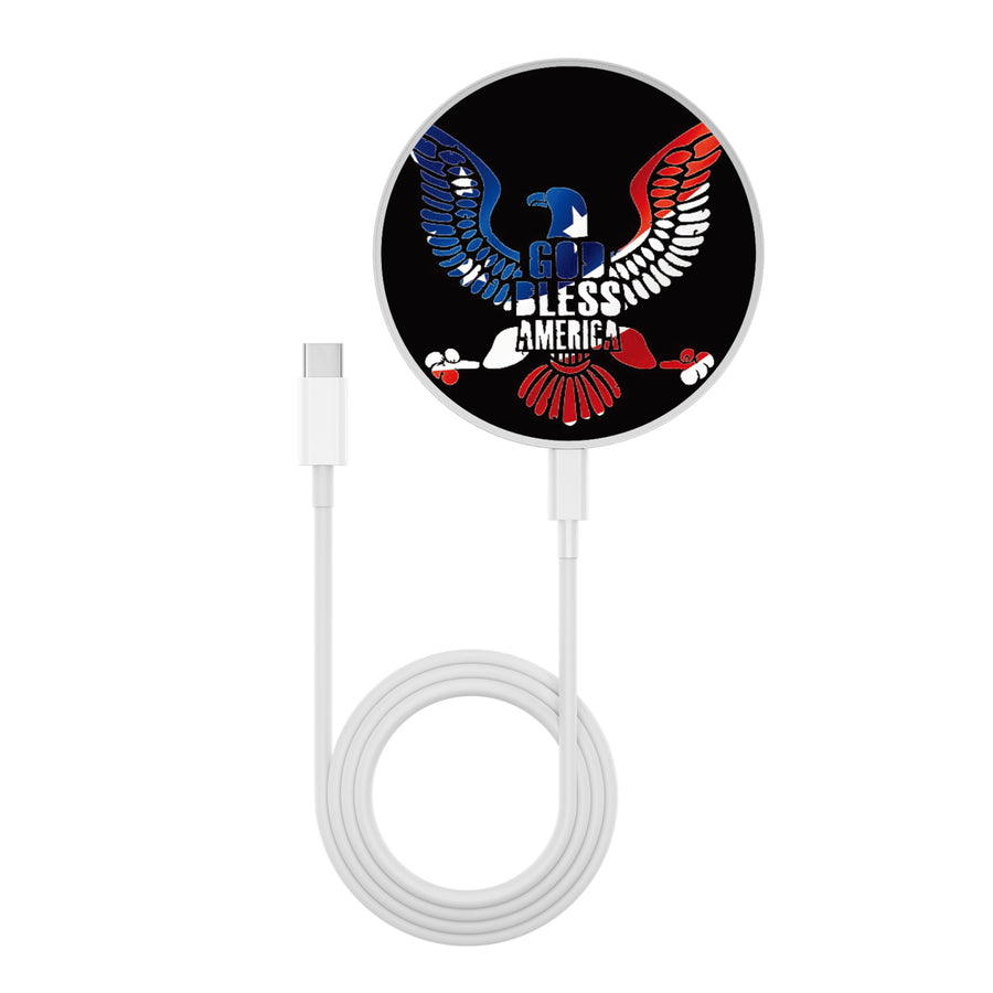 MyBat Design Lab Series Wireless Charging Pad - Silver - God Bless America - MCGWIRC22SL-261-3.jpg
