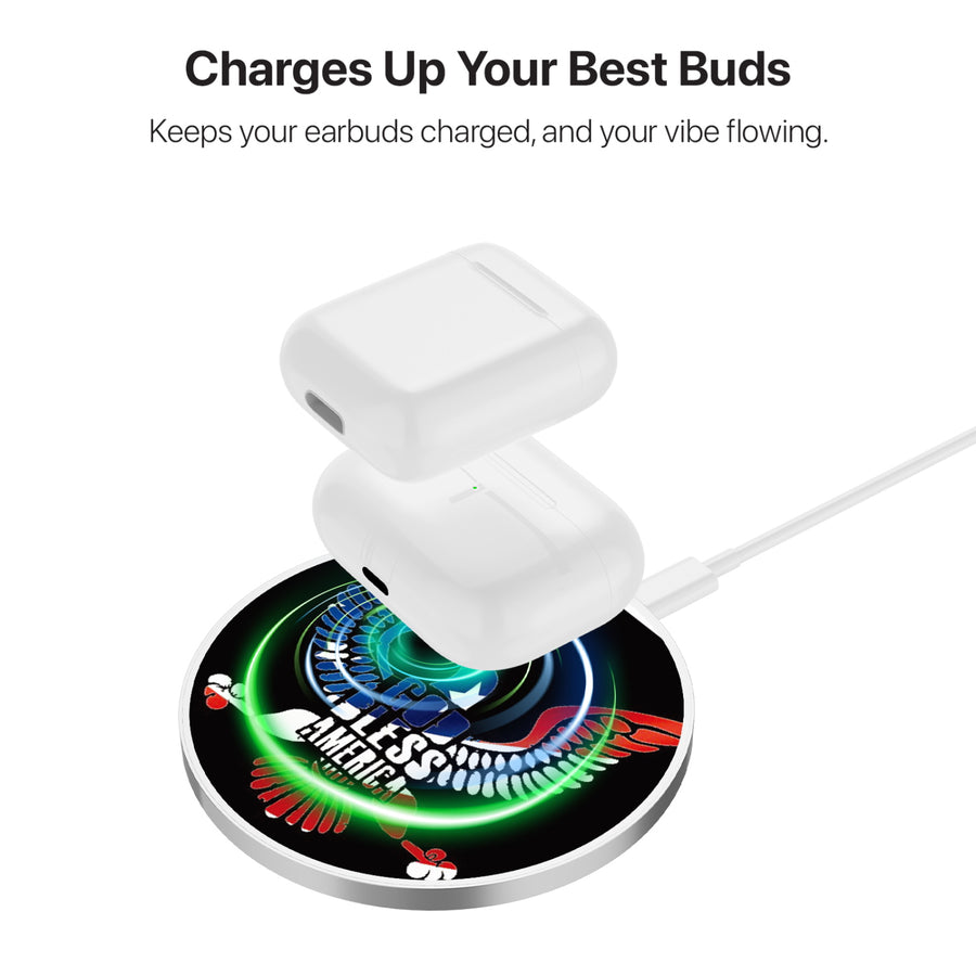 MyBat Design Lab Series Wireless Charging Pad - Silver - God Bless America - MCGWIRC22SL-261-6.jpg