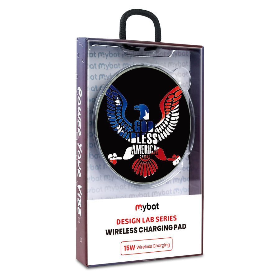 MyBat Design Lab Series Wireless Charging Pad - Silver - God Bless America - MCGWIRC22SL-261-9.jpg