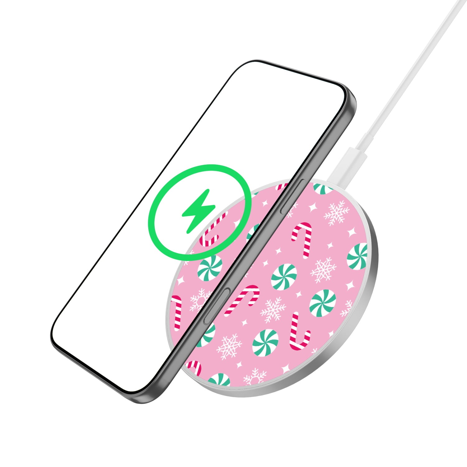 MyBat Design Lab Series Wireless Charging Pad - Silver - Peppermint Swirl - MCGWIRC22SL-272-2.jpg