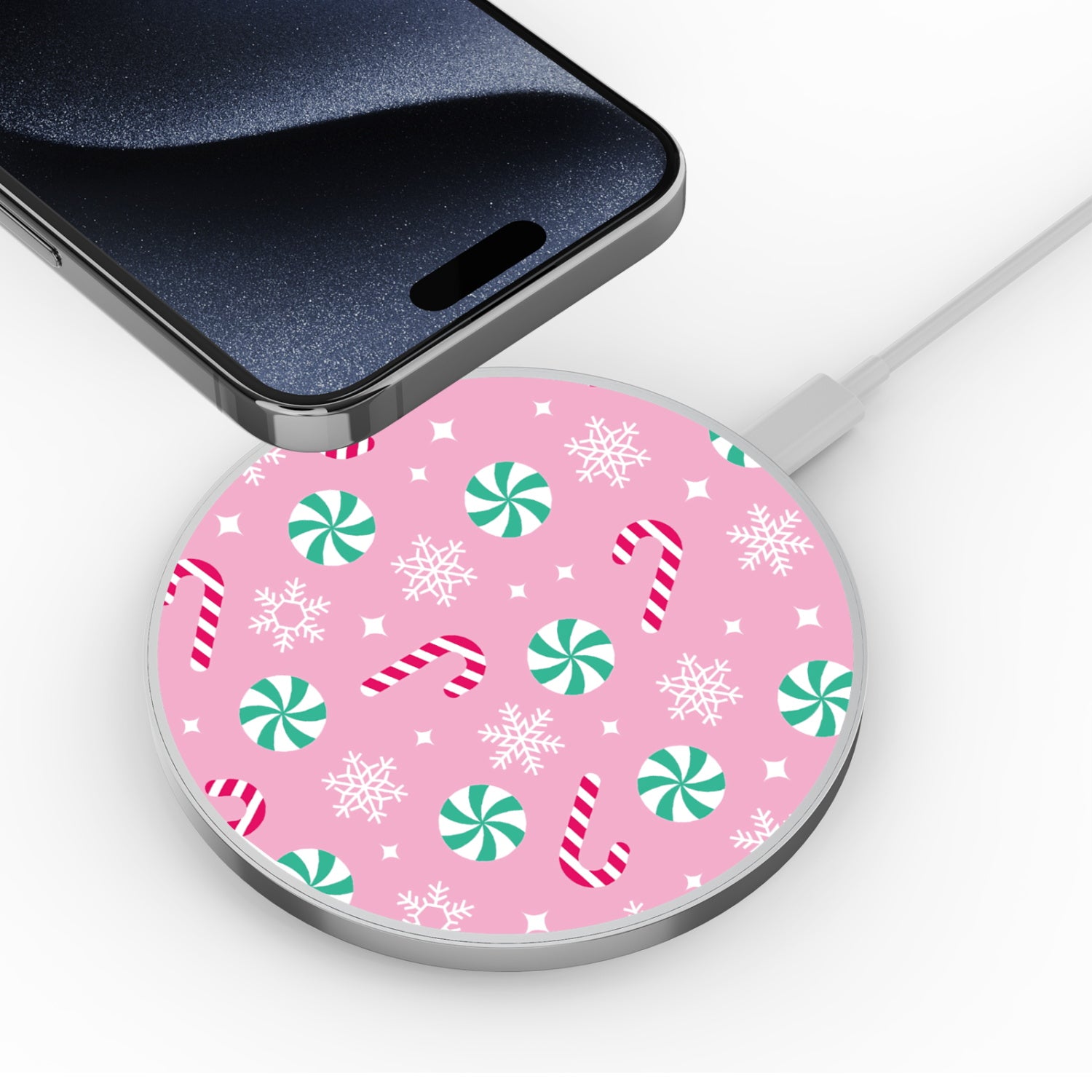 MyBat Design Lab Series Wireless Charging Pad - Silver - Peppermint Swirl - MCGWIRC22SL-272-4.jpg
