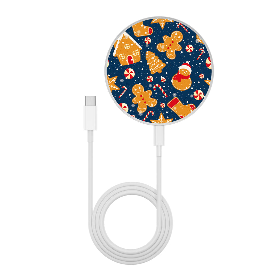 MyBat Design Lab Series Wireless Charging Pad - Silver - Gingerbread Cookies - MCGWIRC22SL-273-3.jpg
