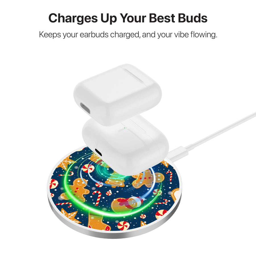 MyBat Design Lab Series Wireless Charging Pad - Silver - Gingerbread Cookies - MCGWIRC22SL-273-6.jpg