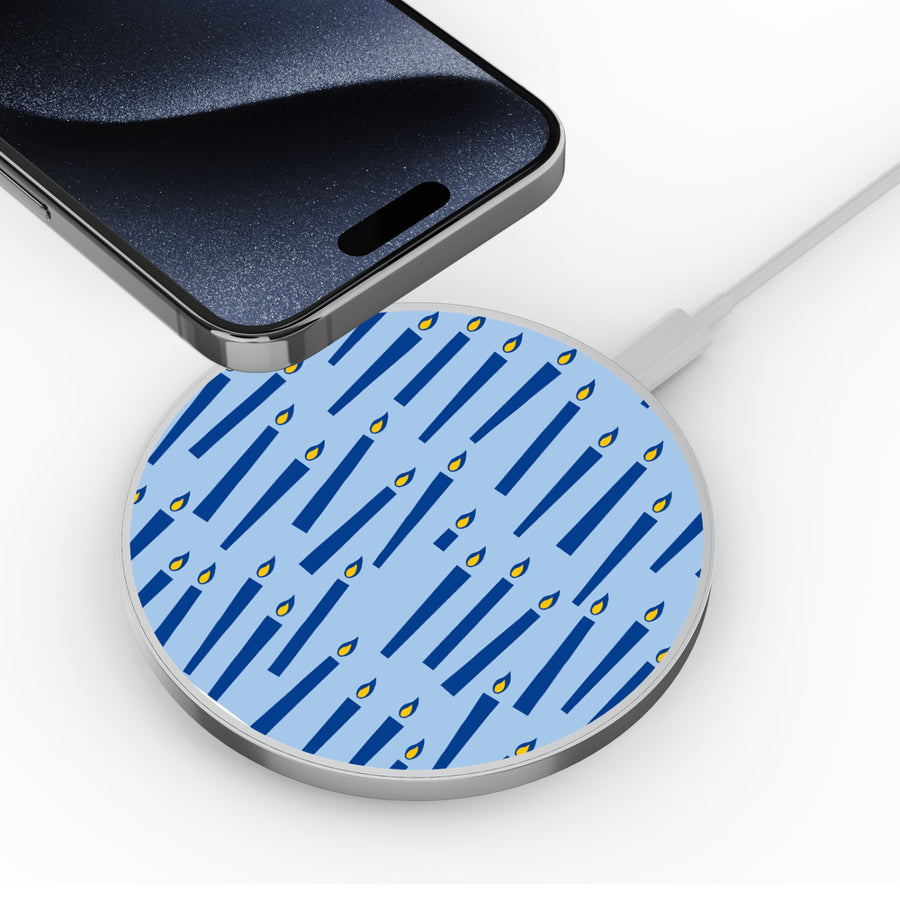 MyBat Design Lab Series Wireless Charging Pad - Silver - Menorah Candle - MCGWIRC22SL-281-4.jpg