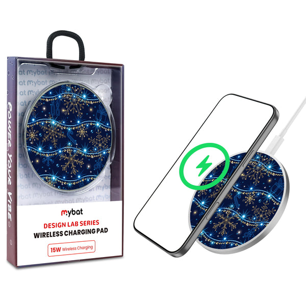 MyBat Design Lab Series Wireless Charging Pad - Silver - Snowflake Twinkle - MCGWIRC22SL-285-1.jpg