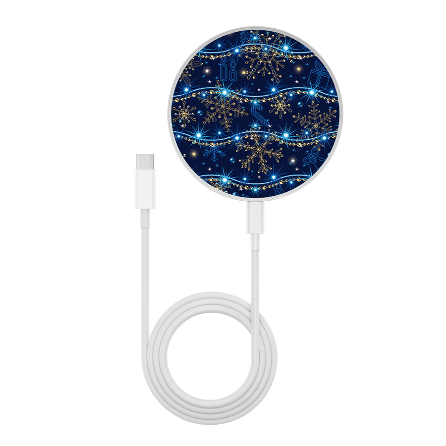 MyBat Design Lab Series Wireless Charging Pad - Silver - Snowflake Twinkle - MCGWIRC22SL-285-3.jpg