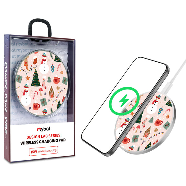 MyBat Design Lab Series Wireless Charging Pad - Silver - Holly Jolly Time - MCGWIRC22SL-288-1.jpg