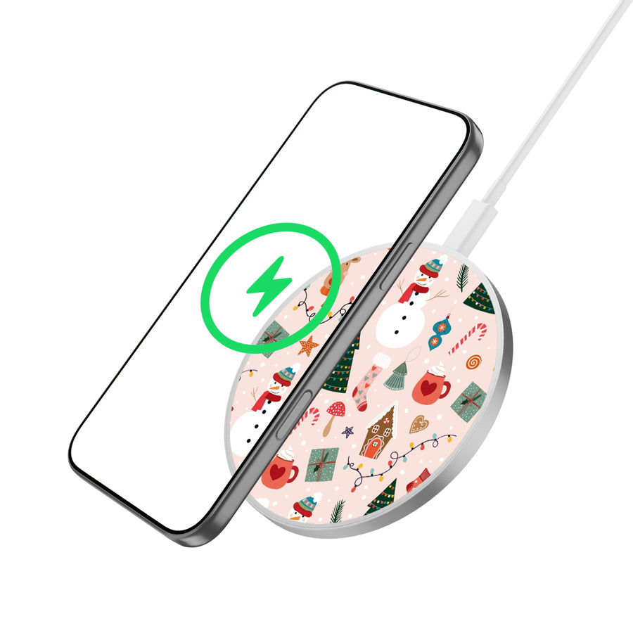 MyBat Design Lab Series Wireless Charging Pad - Silver - Holly Jolly Time - MCGWIRC22SL-288-2.jpg