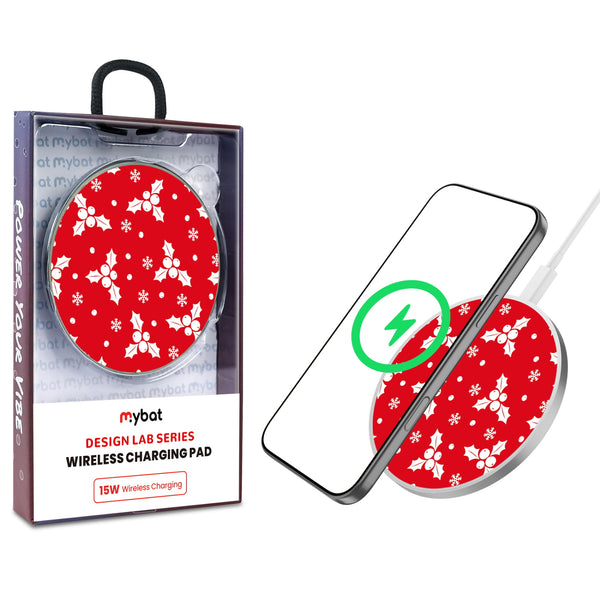 MyBat Design Lab Series Wireless Charging Pad - Silver - Merry Mistletoe - MCGWIRC22SL-290-1.jpg