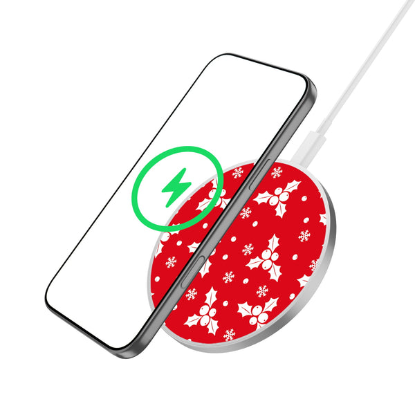 MyBat Design Lab Series Wireless Charging Pad - Silver - Merry Mistletoe - MCGWIRC22SL-290-2.jpg