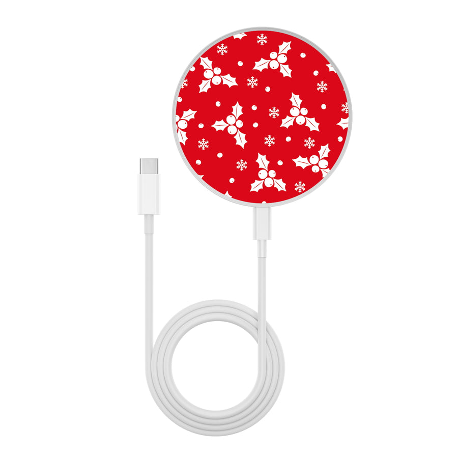 MyBat Design Lab Series Wireless Charging Pad - Silver - Merry Mistletoe - MCGWIRC22SL-290-3.jpg