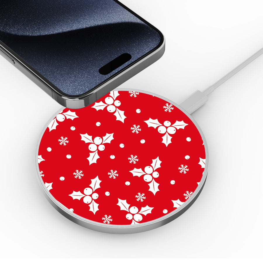MyBat Design Lab Series Wireless Charging Pad - Silver - Merry Mistletoe - MCGWIRC22SL-290-4.jpg
