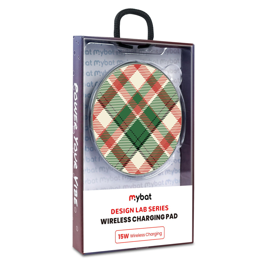 MyBat Design Lab Series Wireless Charging Pad - Silver - Rustic Plaid - MCGWIRC22SL-293-9.jpg