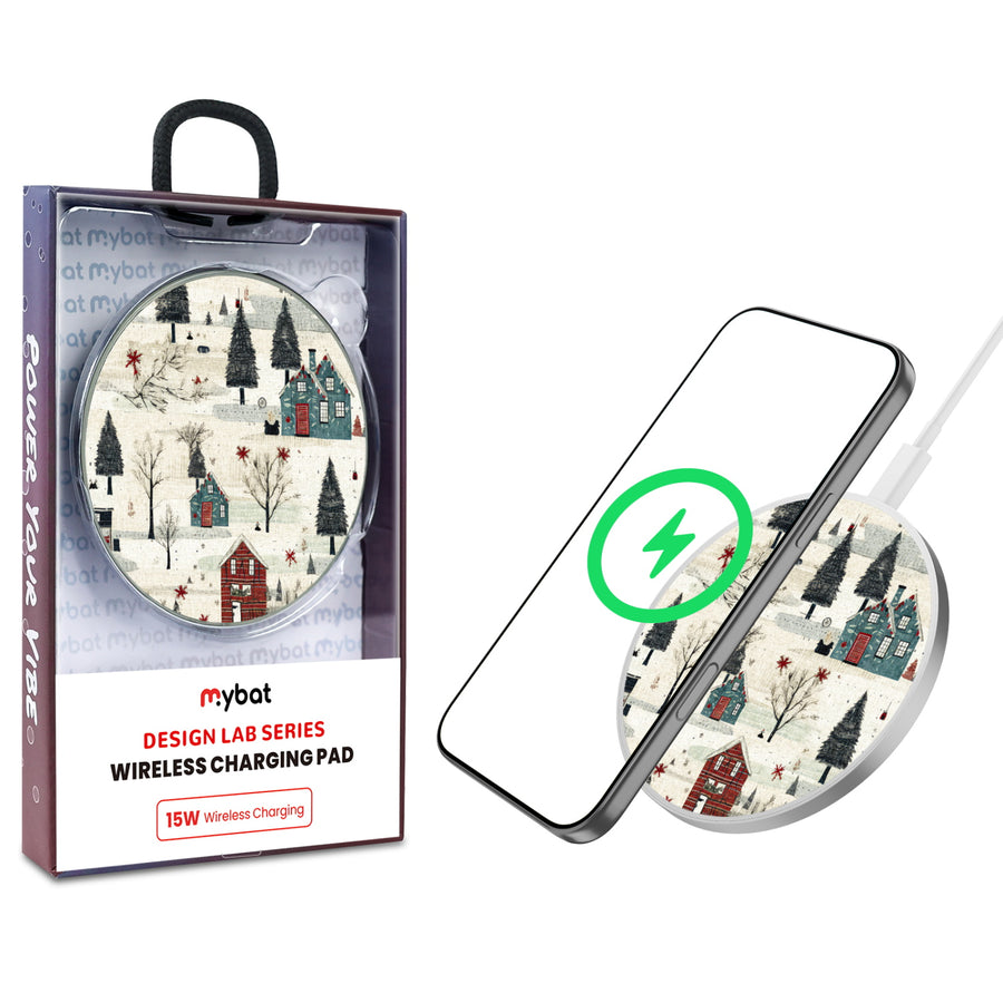 MyBat Design Lab Series Wireless Charging Pad - Silver - Charming Cottages - MCGWIRC22SL-294-1.jpg