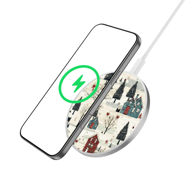 MyBat Design Lab Series Wireless Charging Pad - Silver - Charming Cottages - MCGWIRC22SL-294-2.jpg