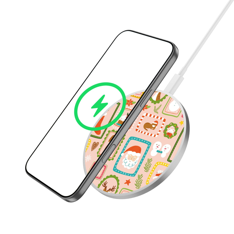 MyBat Design Lab Series Wireless Charging Pad - Silver - Holiday Stamps - MCGWIRC22SL-297-2.jpg