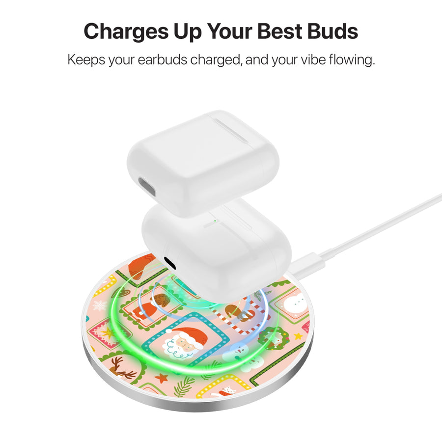 MyBat Design Lab Series Wireless Charging Pad - Silver - Holiday Stamps - MCGWIRC22SL-297-6.jpg