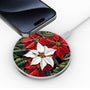 MyBat Design Lab Series Wireless Charging Pad - Silver - Christmas Poinsettias - MCGWIRC22SL-301-4.jpg