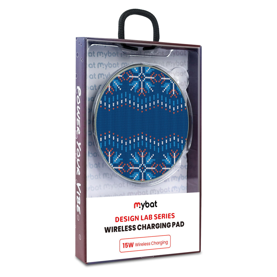 MyBat Design Lab Series Wireless Charging Pad - Silver - Nordic Holiday Knit - MCGWIRC22SL-302-9.jpg