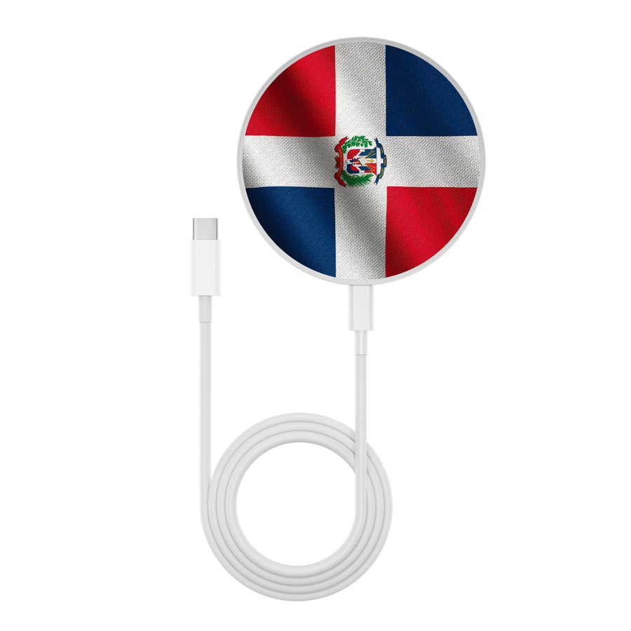 MyBat Design Lab Series Wireless Charging Pad - Silver - Dominican Republic Flag - MCGWIRC22SL-307-3.jpg