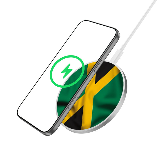 MyBat Design Lab Series Wireless Charging Pad - Silver - Jamaica Flag - MCGWIRC22SL-310-2.jpg