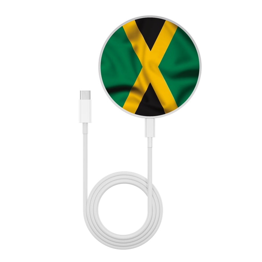 MyBat Design Lab Series Wireless Charging Pad - Silver - Jamaica Flag - MCGWIRC22SL-310-3.jpg