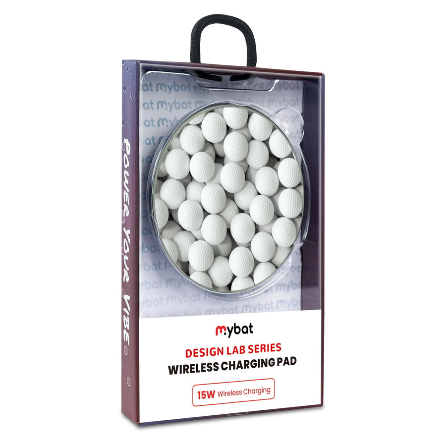 MyBat Design Lab Series Wireless Charging Pad - Silver - Golf Balls