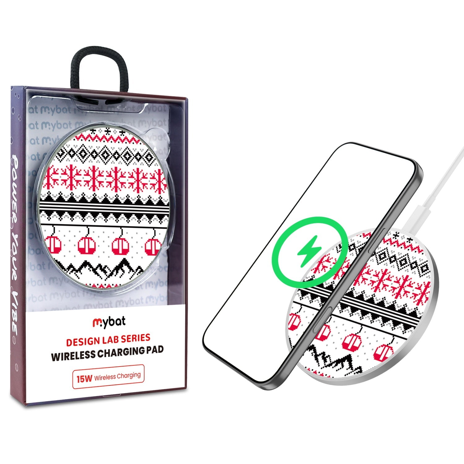 MyBat Design Lab Series Wireless Charging Pad - Silver - Aprés Ski
