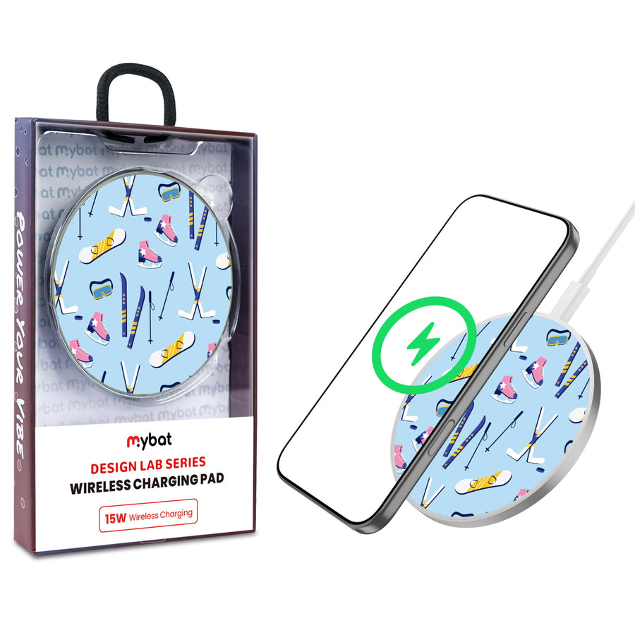 MyBat Design Lab Series Wireless Charging Pad - Silver - Winter Games - MCGWIRC22SL-322-1.jpg