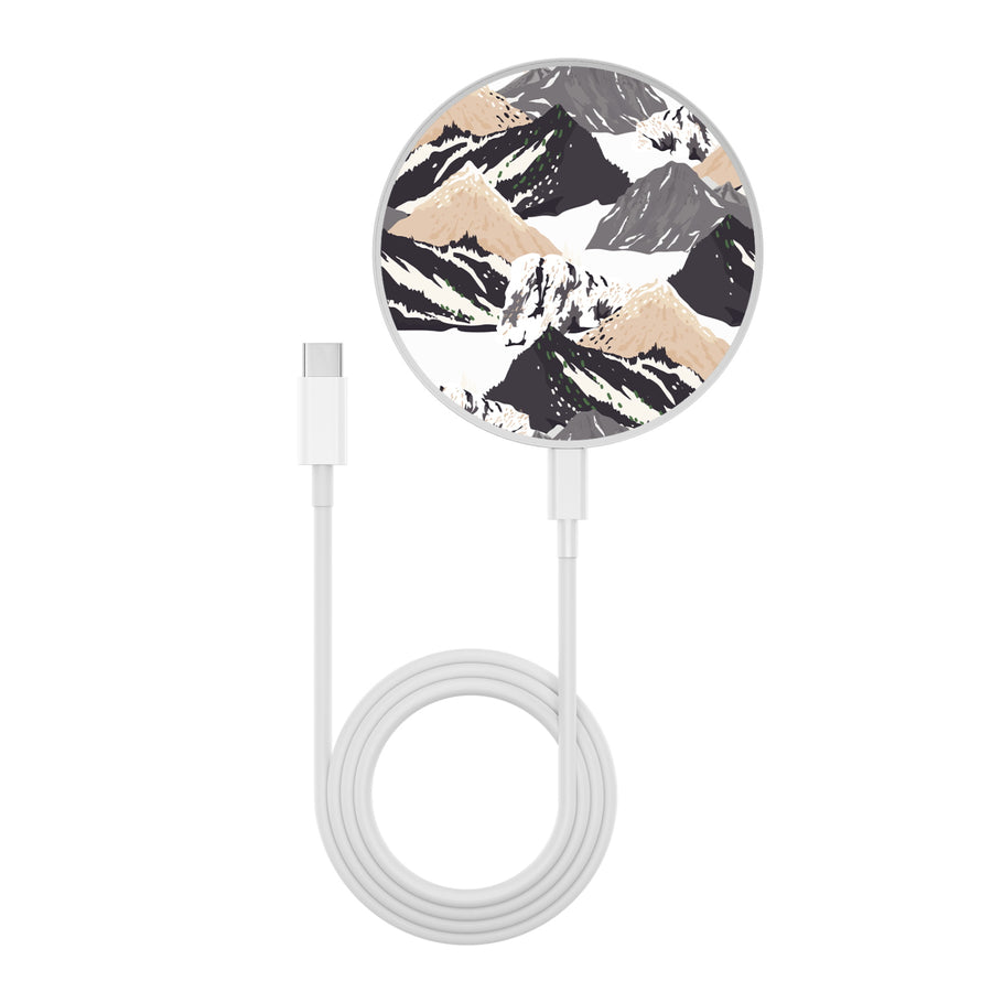 MyBat Design Lab Series Wireless Charging Pad - Silver - Rocky Peaks - MCGWIRC22SL-323-3.jpg