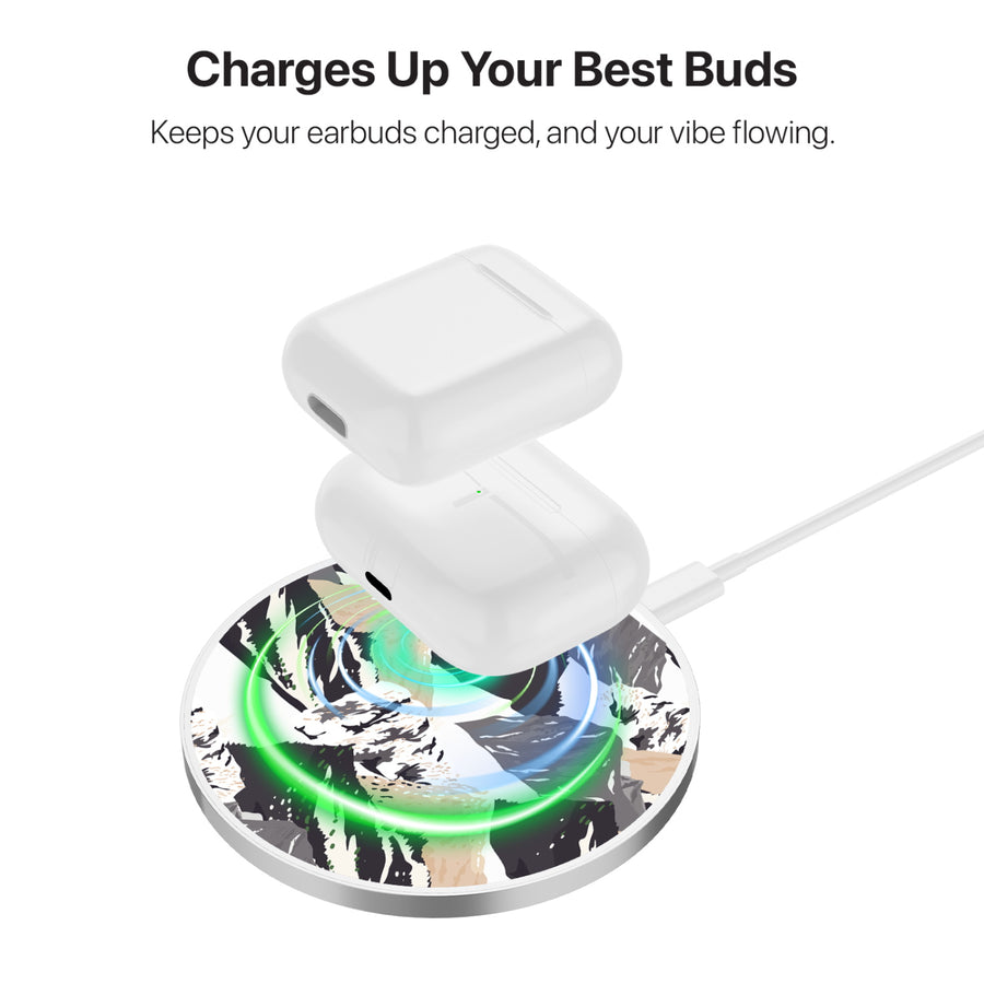 MyBat Design Lab Series Wireless Charging Pad - Silver - Rocky Peaks - MCGWIRC22SL-323-6.jpg