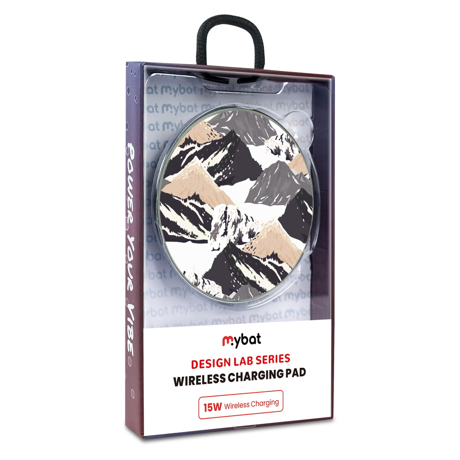 MyBat Design Lab Series Wireless Charging Pad - Silver - Rocky Peaks