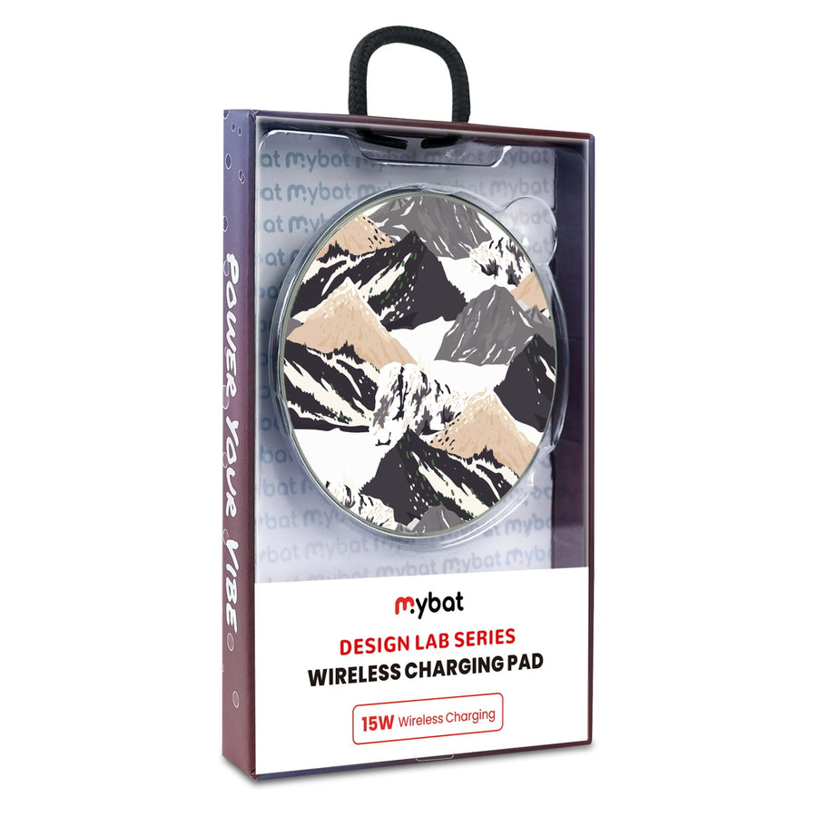 MyBat Design Lab Series Wireless Charging Pad - Silver - Rocky Peaks