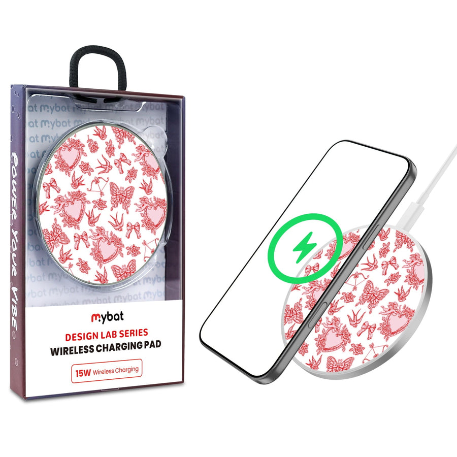 MyBat Design Lab Series Wireless Charging Pad - Silver - Sending Love