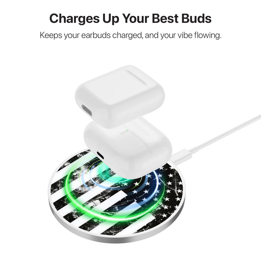 MyBat Design Lab Series Wireless Charging Pad - Silver - Distress US Flag - MCGWIRC22SL-344-6.jpg