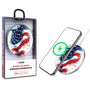 MyBat Design Lab Series Wireless Charging Pad - Silver - Patriotic Flag Painiting