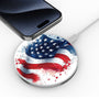 MyBat Design Lab Series Wireless Charging Pad - Silver - Patriotic Flag Painiting - MCGWIRC22SL-346-4.jpg