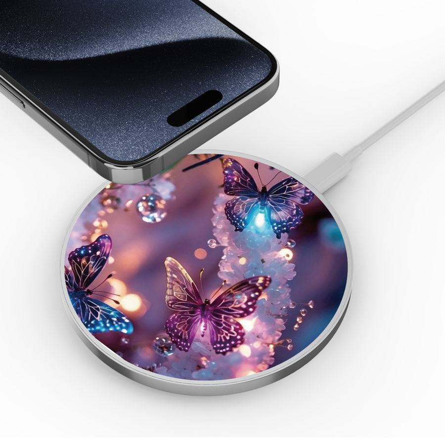 MyBat Design Lab Series Wireless Charging Pad - Silver - Magical Butterflies - MCGWIRC22SL-349-4.jpg