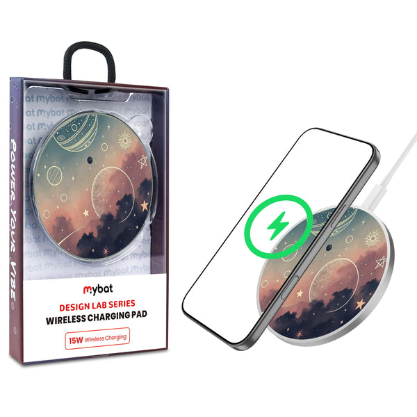 MyBat Design Lab Series Wireless Charging Pad - Silver - Planets and Stars - MCGWIRC22SL-356-1.jpg