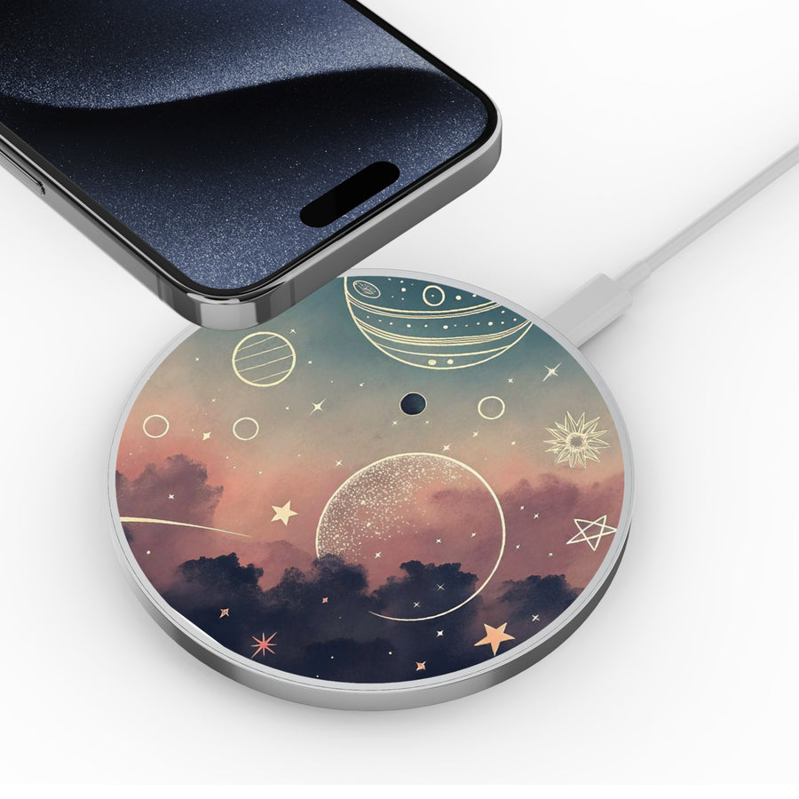MyBat Design Lab Series Wireless Charging Pad - Silver - Planets and Stars - MCGWIRC22SL-356-4.jpg