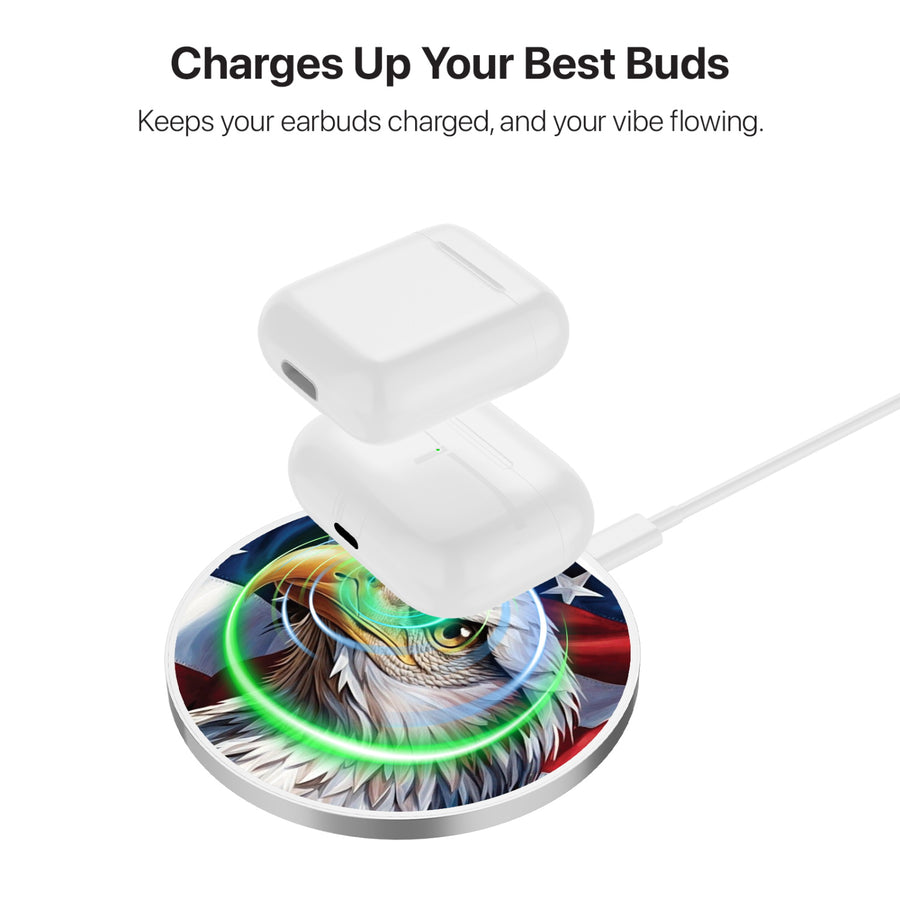 MyBat Design Lab Series Wireless Charging Pad - Silver - Proud American Eagle - MCGWIRC22SL-362-6.jpg