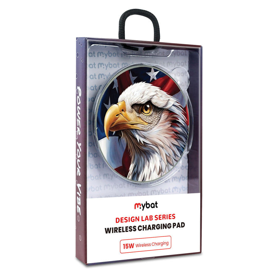 MyBat Design Lab Series Wireless Charging Pad - Silver - Proud American Eagle - MCGWIRC22SL-362-9.jpg