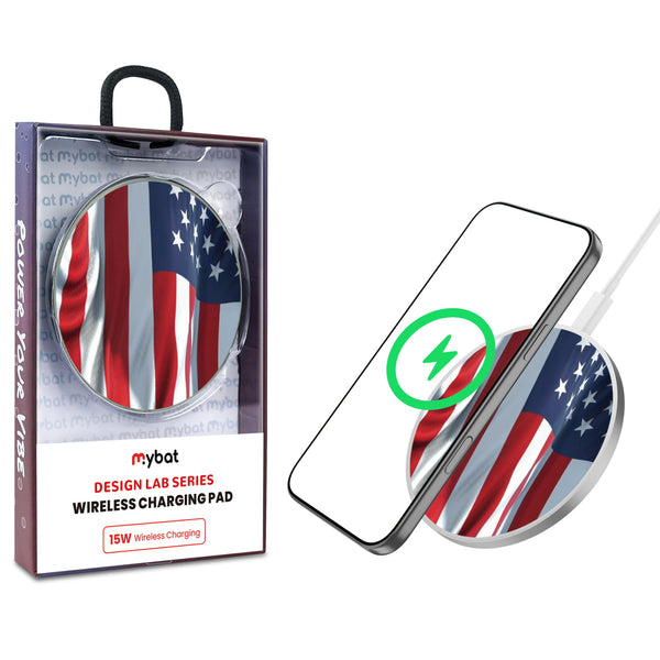 MyBat Design Lab Series Wireless Charging Pad - Silver - Waving USA FLag - MCGWIRC22SL-367-1.jpg