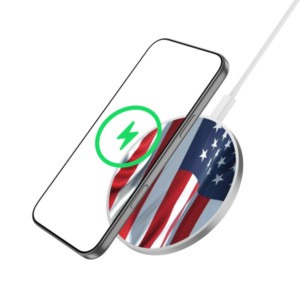 MyBat Design Lab Series Wireless Charging Pad - Silver - Waving USA FLag - MCGWIRC22SL-367-2.jpg